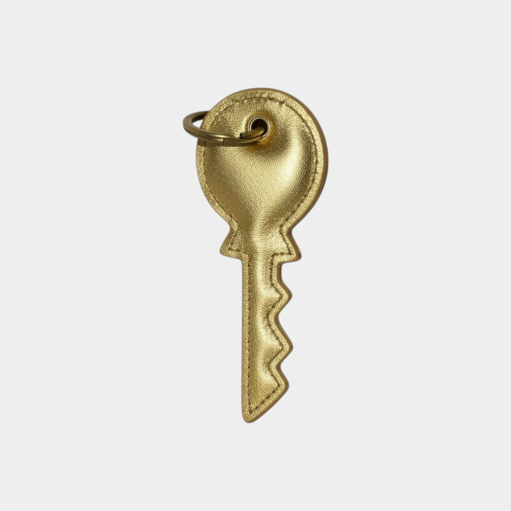 PORTE-CLÉS « KEY » CUIR OR