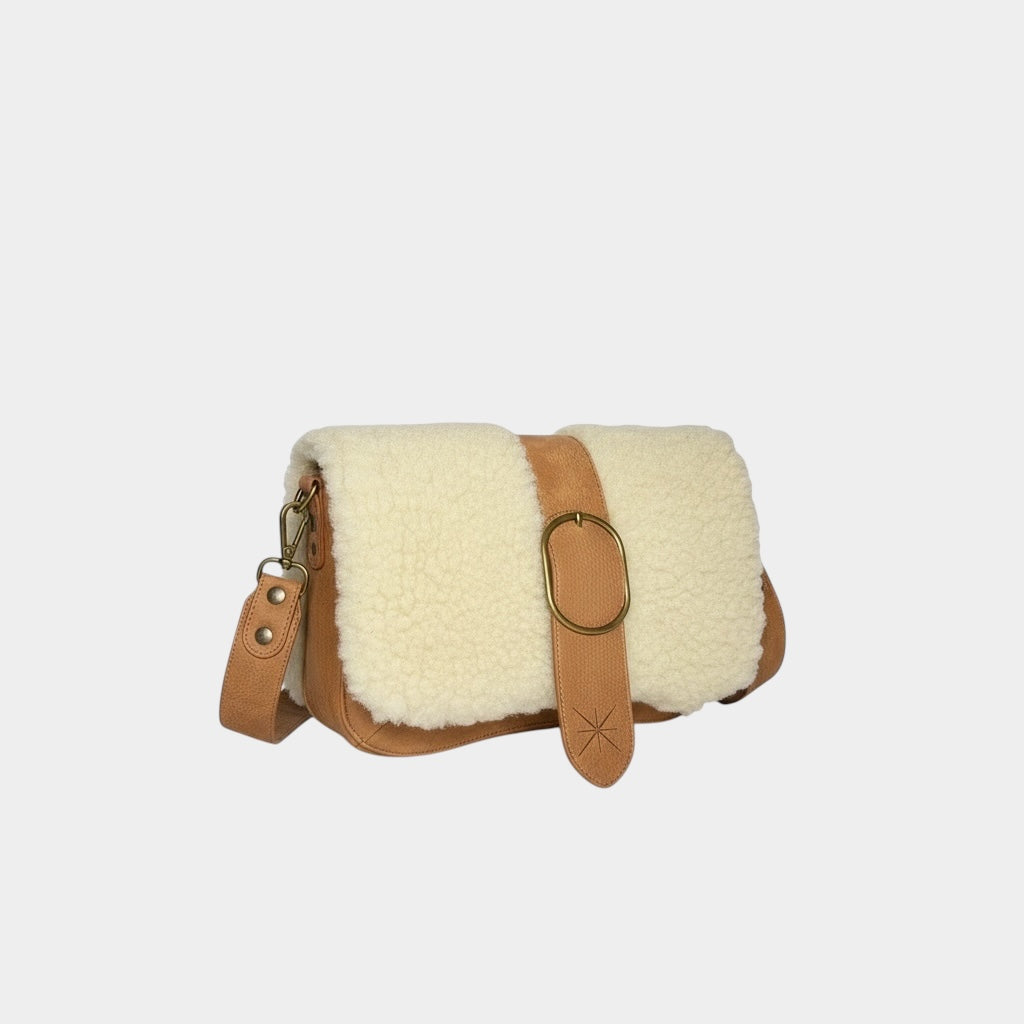 SAC BABY DOUBLE THARA MOUTON CAMEL