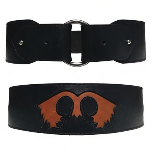 Ceinture large cuir — motif Rancho