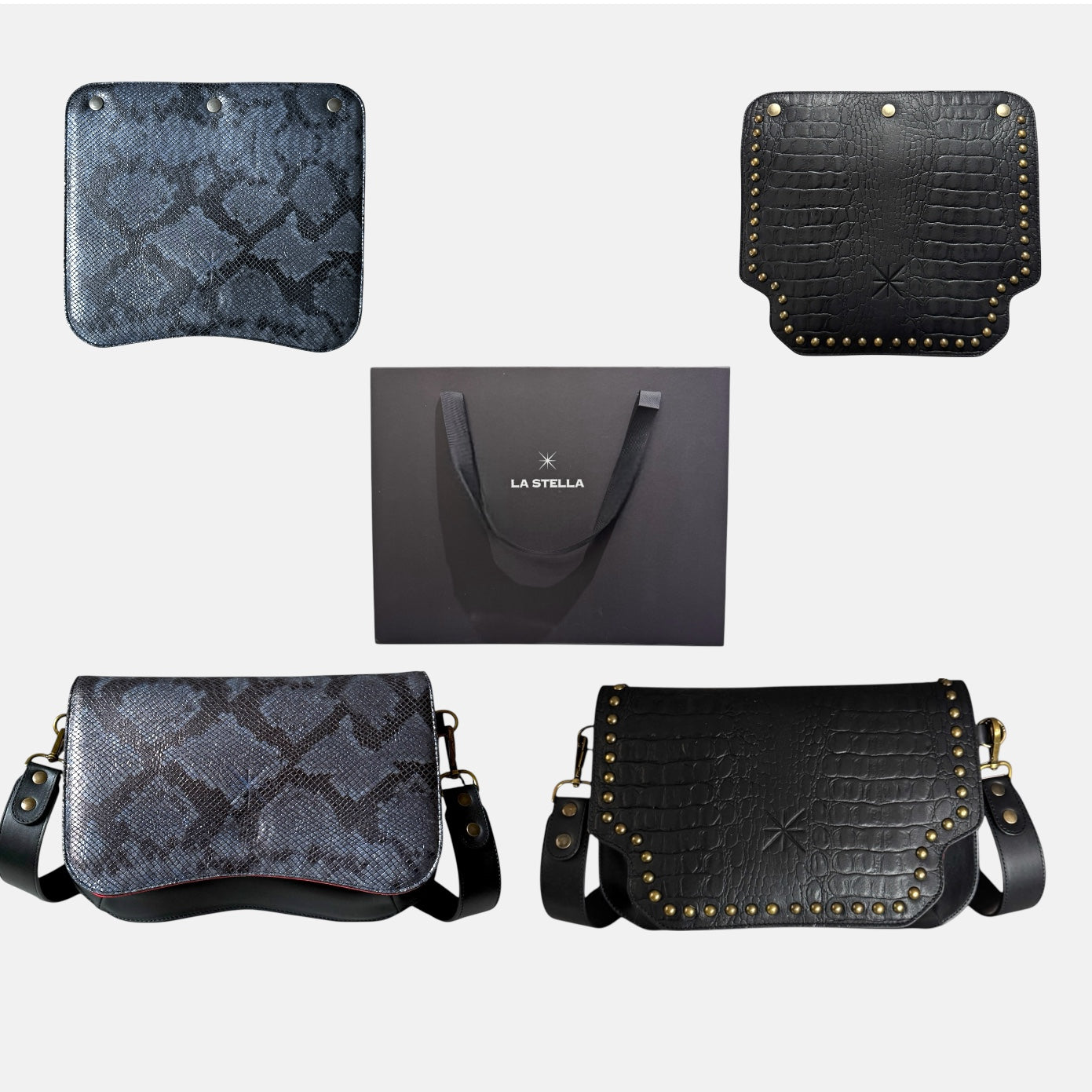 COFFRET SAC BABY DOUBLE PYTH GRIS/KHARA NOIR