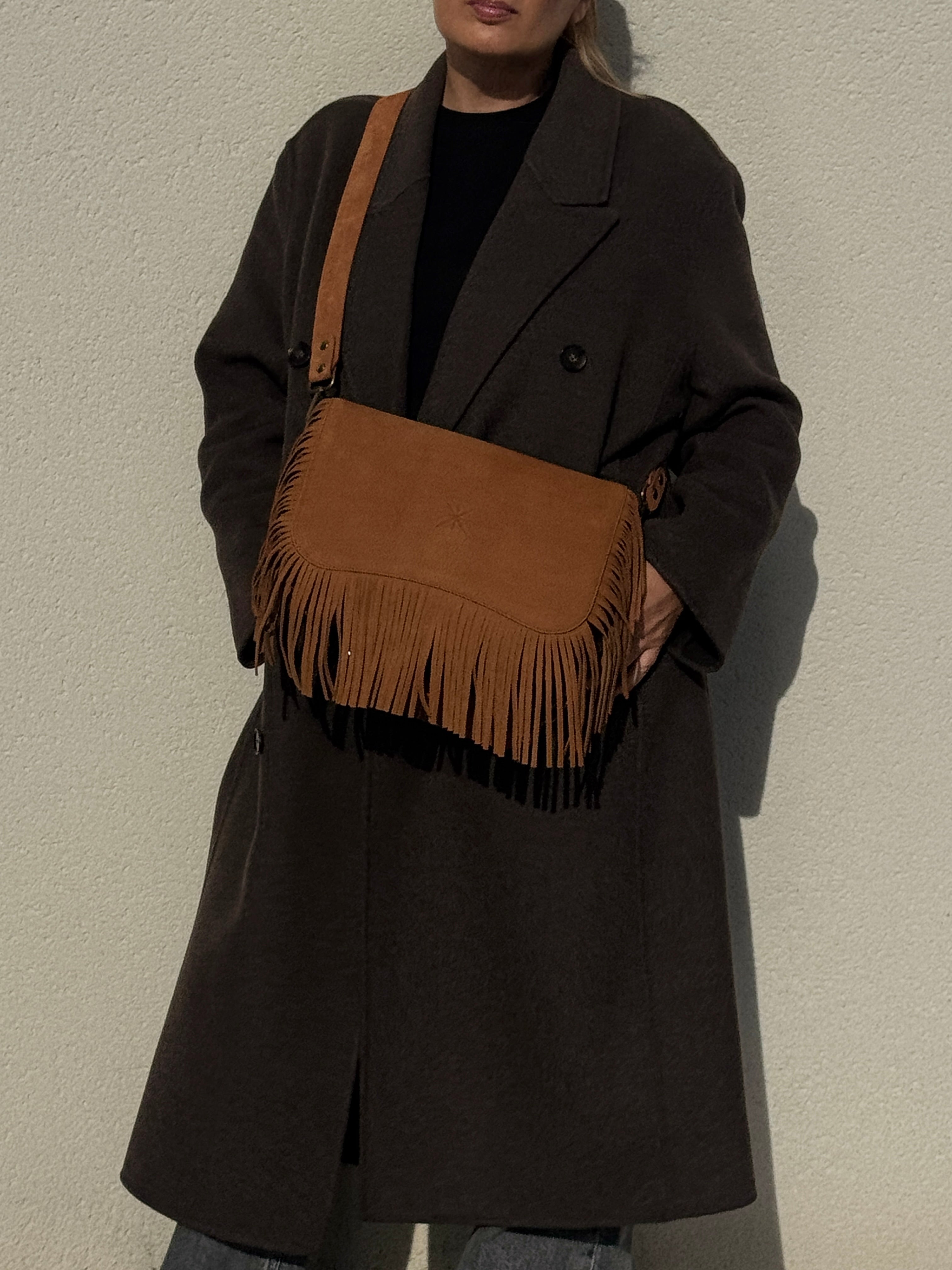 SAC BABY DOUBLE HEVA CAMEL NUBUCK