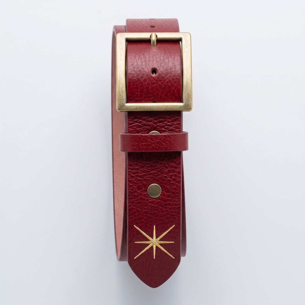 Ceinture La Stella en cuir — Bordeaux