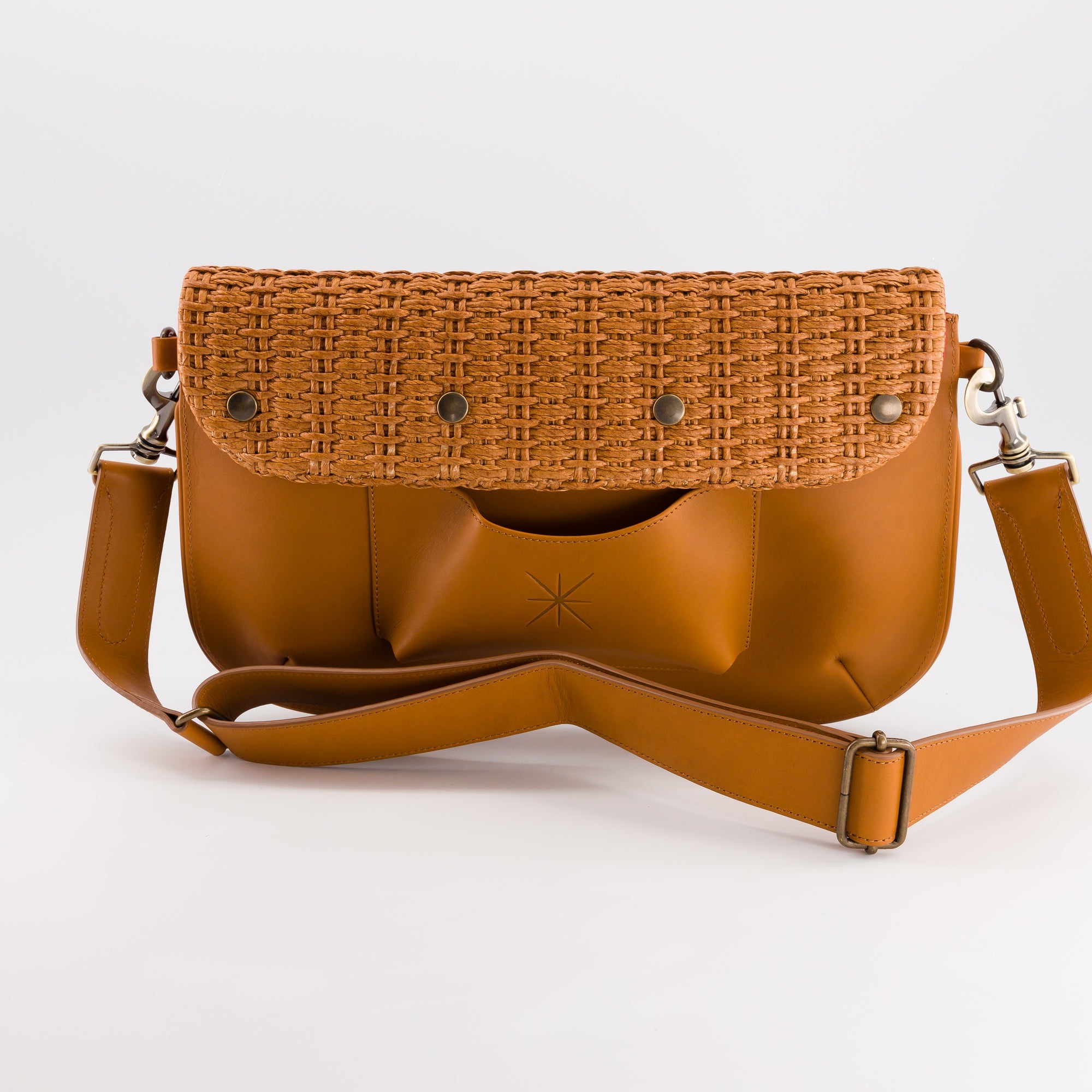 SAC STAR CORDA CUIR CAMEL